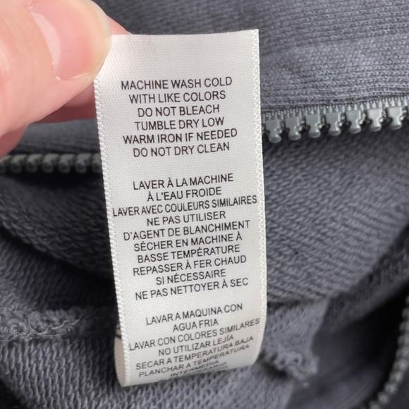 FRAME Easy Jumpsuit Faded Noir Organic Pima Cotton French Terry XL - Picture 12 of 15